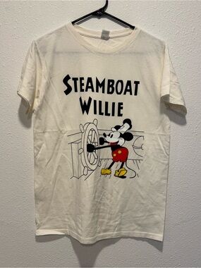 Disney "Steamboat Willie" Mickey Mouse Shirt Vintage Style Graphic Tee